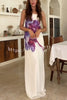 Modern Muse Chiffon Floral Print Strapless Maxi Dress