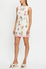 Botanical Print Sleeveless Open Back Casual Mini Dress