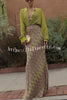 Moonlit Waltz Gradient Print Button Up Long Sleeve Loose Blouse