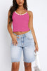 Lace Contrast Halterneck Crop Top