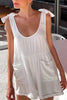 Sleeveless Shoulder Bow Backless Rompers