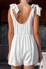Sleeveless Shoulder Bow Backless Rompers