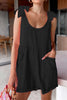 Sleeveless Shoulder Bow Backless Rompers