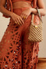V Neck Fake Two-piece Crop Top Hollow Out Pants Set