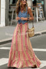 Better Understand Printed Drawstring Waist Pocket Maxi Dress