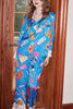 Blue Stationery Printed Home Long-sleeved Two-piece Set
