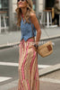 Better Understand Printed Drawstring Waist Pocket Maxi Dress
