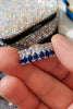 Light Luxury Double Row Drop Zircon Ring