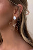 Simple Hollow Flower Pearl Earrings