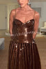 Enchanted Night Sequin Low-cut Corset Balloon Hem Slip Midi Dress