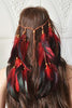 Bohemian Handwoven Rope Wood Bead Feather Headband