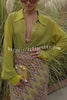 Moonlit Waltz Gradient Print Button Up Long Sleeve Loose Blouse