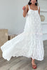 Pretty Lady Flower Decor A-line Layered Loose Maxi Dress