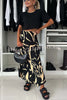Breezy Composure Unique Print High Rise Elastic Waist Maxi Skirt