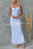 Gorgeous Curve Lace Material Adjustable Straps Stretch Maxi Dress