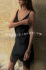 Sexy Lace Paneled V-neck Halter Back Mini Dress