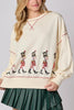 Christmas Soldier Sequined Long Sleeve Casual Sweatshirt