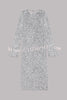 Ignite Sparkly Nights Sequin Extra Long Sleeve Open Back Loose Midi Dress