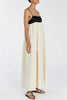 Easily Enchanted Linen Blend Colorblock Pocketed A-line Slip Maxi Dress