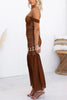 Eyes on Me Mesh Off Shoulder Ruched Fishtail Stretch Maxi Dress