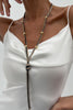 Simple Y-shaped Metal Tassel Chain Necklace