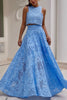 Paris Dreaming Embroidered Lace High Rise Elastic Waist Pocketed Maxi Skirt