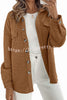 Lugogne Relaxed Lapel Oversized Long Sleeve Shirt