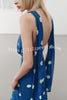 Fashion Polka Dot Print Sexy Halter Neck Backless Maxi Dress