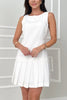 Follow Your Destiny Scoop Neck Sleeveless Pleated Mini Dress