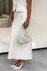 Wood Beaded Cutout Tote Bag