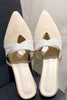Fashionable Outer Wear Pointed Toe Simple Thick Heel Shoes