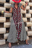 Lilipretty® Fresh Breeze Ethnic Unique Print Ruffle Sleeve A-line Maxi Dress