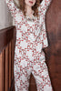 Double D Ring Printed Home Long-sleeved Two-piece Set