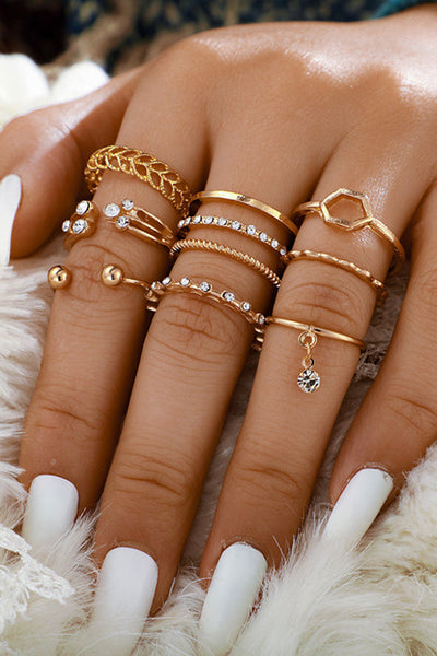 Adjustable Personality Ring with Irregular Geometric Opening