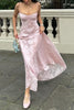 Romantic Vintage Feel Jacquard Fabric Back Lace-up Slip Floaty Maxi Dress