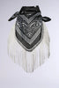 British Retro Diamond Tassel Square Scarf