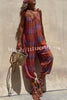 Brighton Beach Tie-dye Print Shoulder Tie Pocketed Loose Jumpsuit