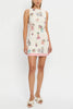 Botanical Print Sleeveless Open Back Casual Mini Dress