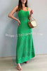 Brunch Voyage Knit Texture Various Patterns Stretch Maxi Dress