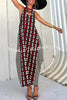 Lilipretty® Sunny Lady Ethnic Unique Print Lantern Cut Tank Maxi Dress