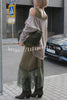 Luxury Winter Satin Lace Trim V-neck Sleeveless H-line Maxi Dress