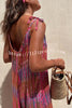 Brighton Beach Tie-dye Print Shoulder Tie Pocketed Loose Jumpsuit