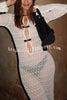 Sexy Backless Long-sleeved Knitted Slim-fit Maxi Dress