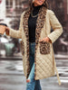 Stylish Color-Block Bandage Leopard Printed Pocket Lapel Collar Trench Coats