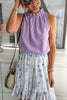 Whitney Cotton Blend Halter Tie Neck Tank Top