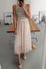 My Darling Dear Tulle Elastic Waist Tiered Midi Skirt