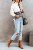 Color Block Turtleneck Loose Sweater