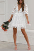 Blooming Love Floral Eyelet Lace Back Tie-up Mini Dress