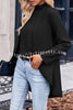 Round Neck Long Sleeve Fake Two Piece Shirt