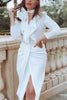 Solid Knot Slit Skirts
